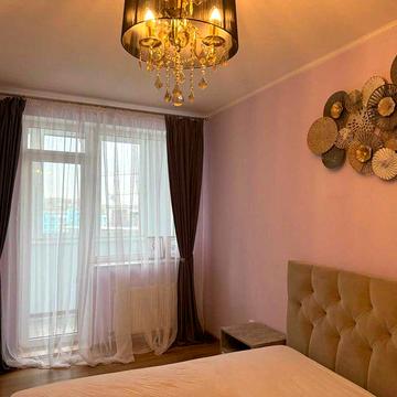 Сахарова/Бочарова, уютная квартира в новом доме, балкон, газ