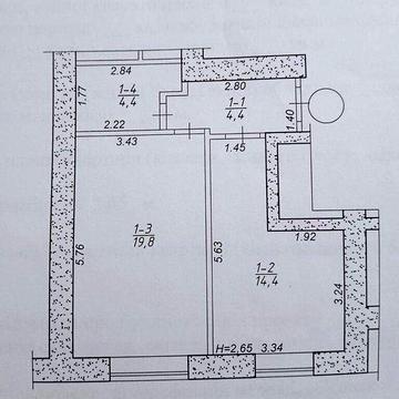 Однокімнатна квартира в цокольному приміщені