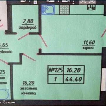1 кімнатна квартира ЖК ГЛОРІЯ ЖК Глорія