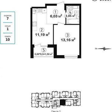 Продаж 1-к квартири 36м2 ЖК Феофанія City Іподром ЖК Феофания Сити