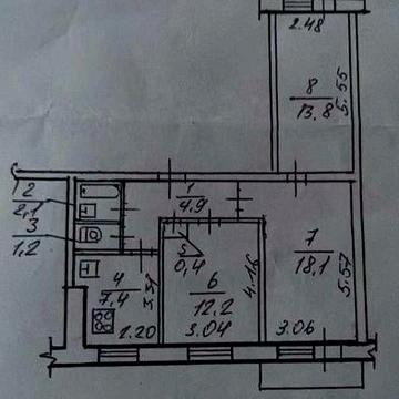 Продам 3 к квартиру ж/м Тополь-2