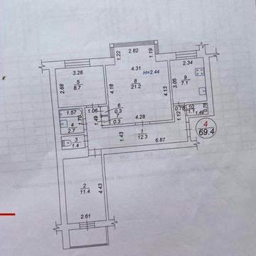 Продаж 3х кімнатної квартири Вишневе , можливо під бізнес