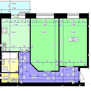 2-кімнатна, 64 м², 5 поверх. 
Білогородка, передмістя Києва ЖК &quot;Перший Парковий&quot;