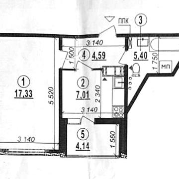 Продаж квартири 1к Милославська, 18 Київ