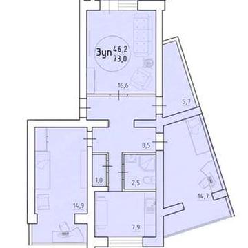 Продаж трикімнатної квартири ЖК Південний