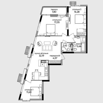 Продаж 3-к квартира 91кв.м. ЖК Метрополіс, вул. Заболотного, Теремки ЖК Метрополіс