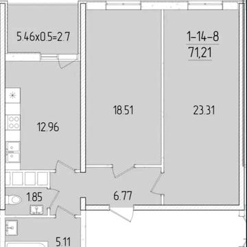 Квартира у 61 Перлині 2х кімнатна 71 кв.м за 80 000 дол.