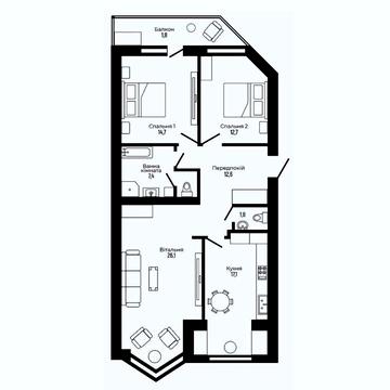3 кімнатна квартира готова до ремонту в мальовничій Верховині, 94метри ЖК Краєвид Верховини