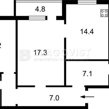 Продаж 2 кімнатної квартири, Європейського Союзу, 5б, Виноградар