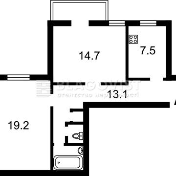 Продаж 2-к (60м) квартири вул.Гоголівська, 6а  Н=3,4м Центр