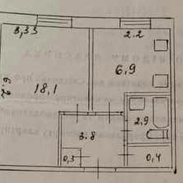 1 кімн. квартира, 2/9, АО, цегляний будинок- Дніпробуд
