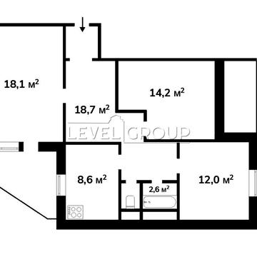 Трикімнатна квартира 81,3м2 вул.Підлісна 2 АППС м.Академмістечко