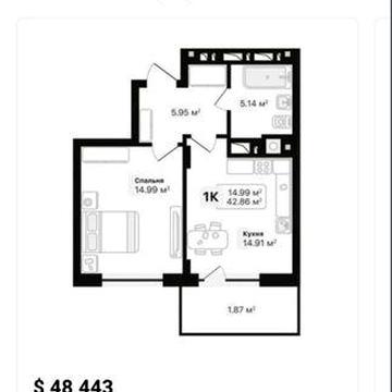 1км квартира в Auroom Forest Власник ЖК Auroom Forest