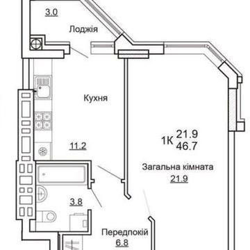 1 кім квартира в Святопетрівському Жк Святопетрівське