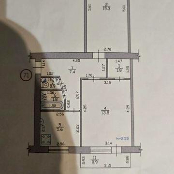 Двокімнатна квартира Черкаське