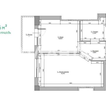 ‼️Срочно 1-комнатная квартира ЖК Континент ‼️Таирово 36,6 м² балкон