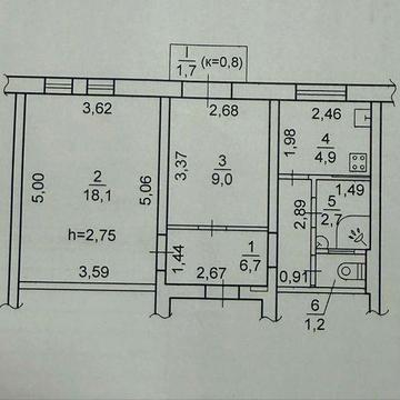 Продається 2-кімнатна квартира від власника! Кінець пр. Слобожанського