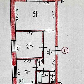 2к, 53,9 м², центр Глухів, 4 пов., від власника