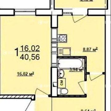1к.41м2 Нові дома (Новые дома, м. Дворец Спорта), ЖК Ньютона 130809