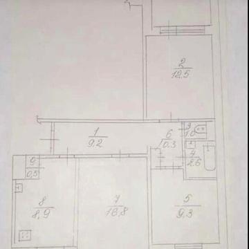 3-х кімнатна квартира.  Східний 1