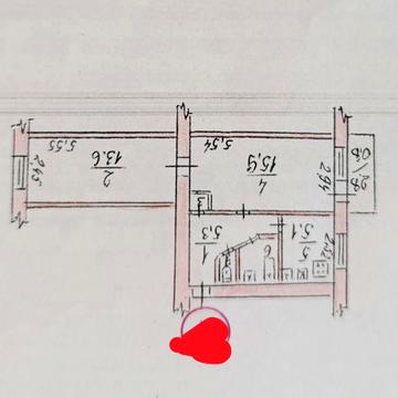 Продаю 2 ком.кв Шоссейная - проспект Центральный, 4/5, кирпич, 45/30/6