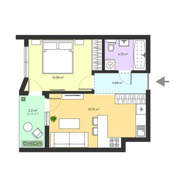 Продаж 1-кімнатної квартири в новобудові ЖК Ecopolis