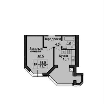 Без комісії продаж однокімнатної квартири 42 м2 в ЖК Софія Нова