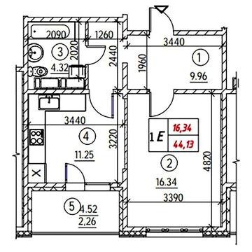 1- кімн квартира в ЖК Навігатор-2. Площа 44 кв м. Без % ЖК Navigator-2
