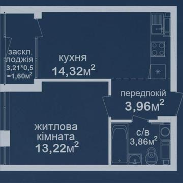 Однокімнатна квартира в  ЖК Феофанія city! Найвигідніша пропозиція! ЖК Феофанія city