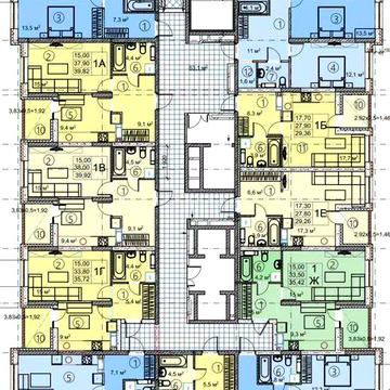 ЖК Central Hills.Продаж трьохкімнатної квартиры 74 м.кв в будинку 3 ЖК Central Hills
