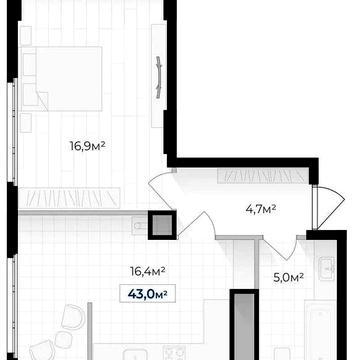 1-кім з гарним плануванням, наповнення та розтермінування!!
