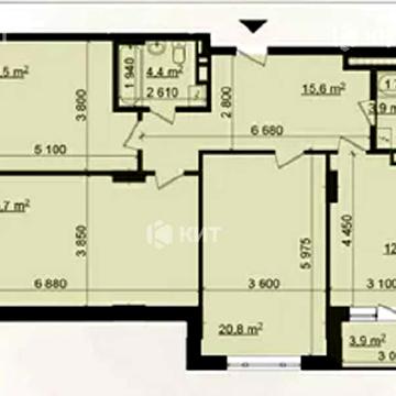 3к 105м2 ЖК Пролісок (Новые дома, Дворец спорта, ЖК Пролисок). 114776