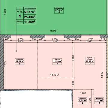 Продаж двокімнатної квартири 48м2 з двором 37м2 ЖК Sanville Park