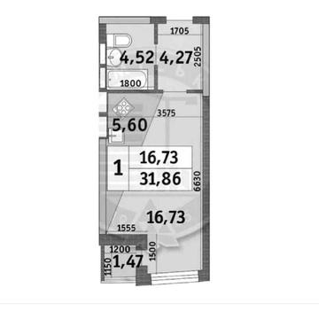 1к студія 32м2 вул. Каховська, 62-А Микільська Слобідка, Лівобережна ЖК Каховська