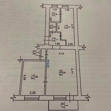 2-кімнатна квартира на вул. Цитадельній 7