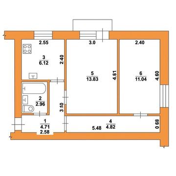 Продам 2 х кімнатну квартиру район Сінного ринку
