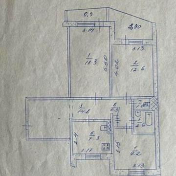 Продаж 2/3 частини квартири м-н Сонячний в 3к квартирі