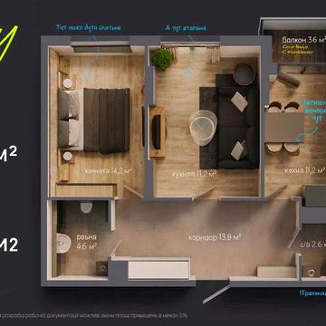 Продається 2-кімнатна квартира