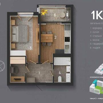 Продаж 1кім квартири в ЖК Skygarden ЖК Skygarden