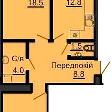 2к квартира на будівництві ЖК «Софія Резиденс» 66.1 м2 ЖК Софія резиденс