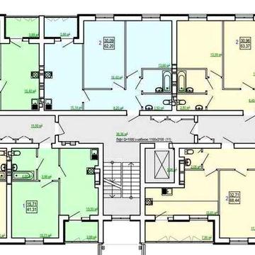 ЖК Сказка-Лучшая планировка и цена за 1-комнатную 43м2 ВАРИАНТЫ! ЖК Сказка