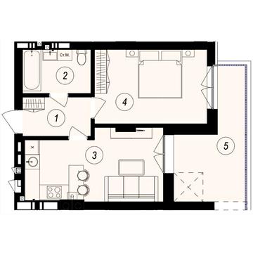 Продаж 1к Квартира Тлехаса вулиця ЖК GARDEN CITY