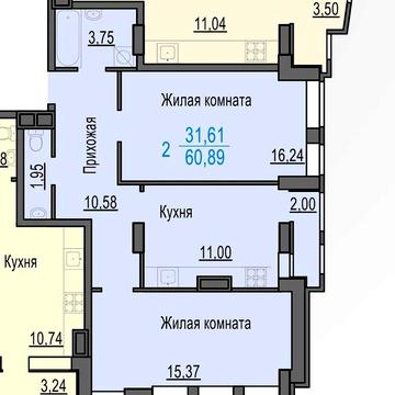 Продам 2 комнатную квартиру в новострое, 5 этаж ЖК Меридиан