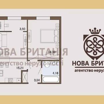 СУПЕР планування 1к квартира 41.11м² ЖК Нова Англія, БЕЗ КОМІСІЇ ЖК Нова Англія
