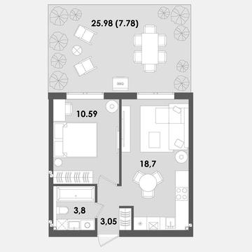 ‼️Продаж 1к Квартири з особистою терасою 45.69м2 Жк Санвіль парк‼️ ЖК Sanville Park