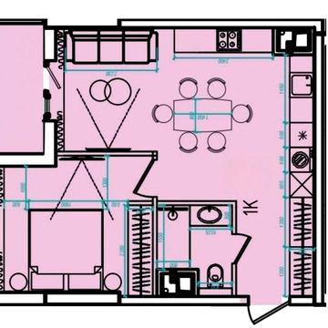 1-комнатная в ЖК «Эллада», Аркадия! РАССРОЧКА 55 мес! Без комиссии! ЖК Эллада