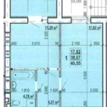 Продам 1 ком квартиру 40,55м2 новострое ЖК Птичка ул.Барабашова 18.,L ЖК Птичка