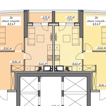 Срочно! 2-комн с видом моря в Аркадии, Атмосфера, Курортный переулок ЖК Атмосфера