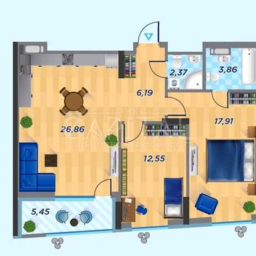 75м2 в ЖК Старт, 2й будинок, секція 2.1, вид у двір ЖК Старт