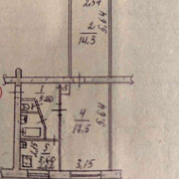 Продається 1/2 частка двокімнатної квартири